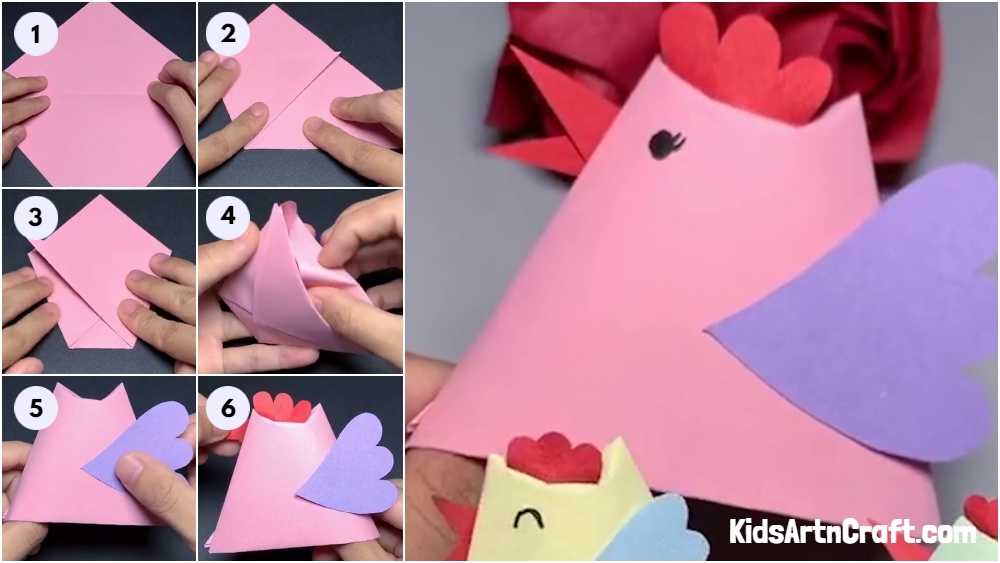 Easy to Make Paper Chicken Craft Tutorial