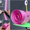 Easy to Make Paper Snail Craft Tutorial for Kids