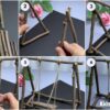 Easy wooden stick Miniature Swings For Kids To Play