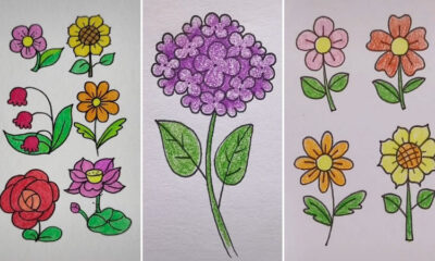 How to Draw Flower Drawing Video Tutorial for Kids With Parents