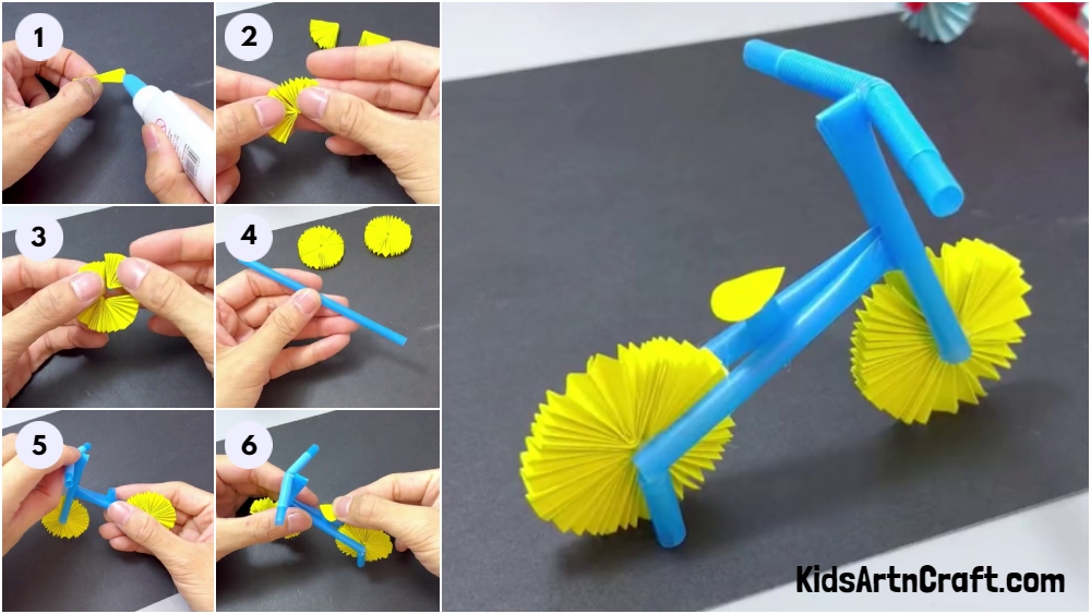 How to make a Bicycle using Paper And Straws