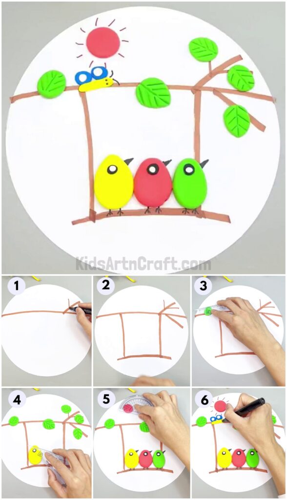 How to Make a Clay Bird Easy Artwork tutorial for kids Kids Art & Craft
