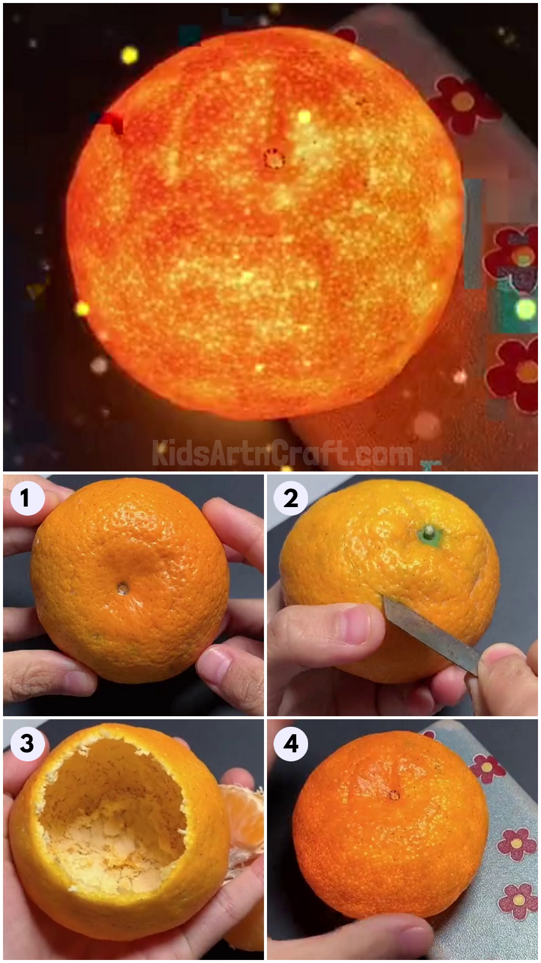 How To Make a Lamp from an Orange Peel Tutorial