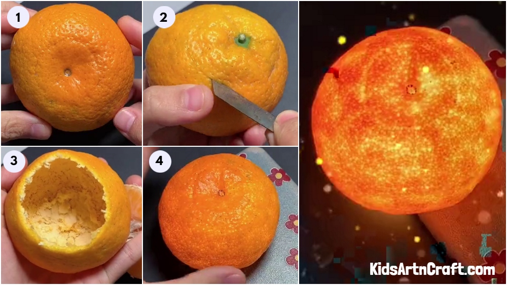 How To Make a Lamp from an Orange Peel Tutorial