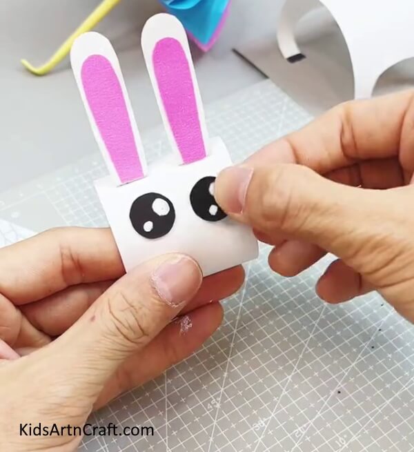 Pasting Eyes - Creating a Bunny From Paper: Step By Step Guide