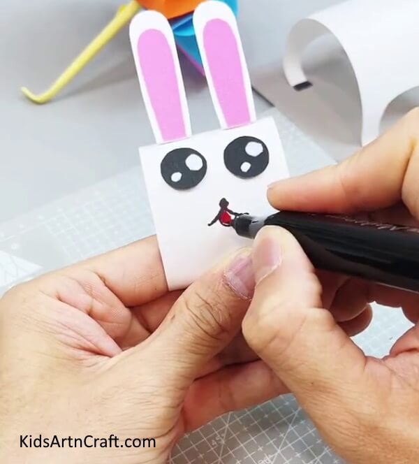 Making Mouth - Tutorial to Construct a Bunny From Paper With Step By Step Directions