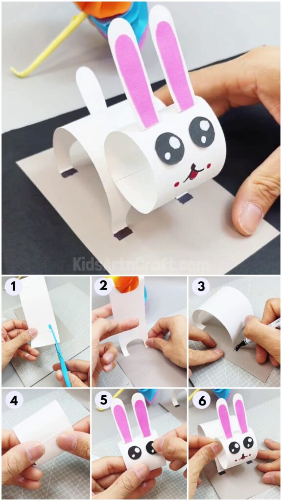 How to Make a Paper Bunny Easy Tutorial for Kids - Kids Art & Craft