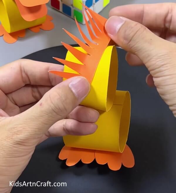 Making Crown Of The Duck - Crafting paper duck toys - a fun activity for young ones. 