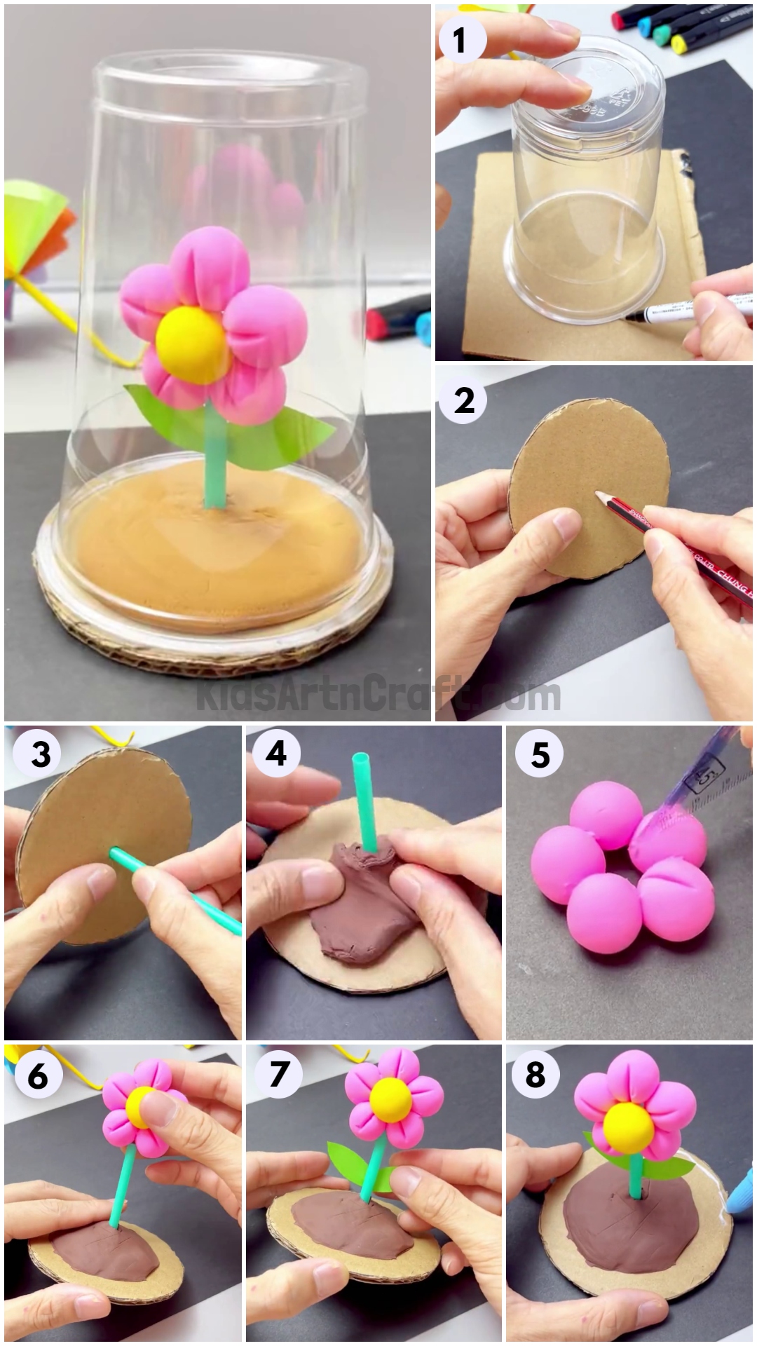 How to Make Clay Flower Easy Tutorial for Kids