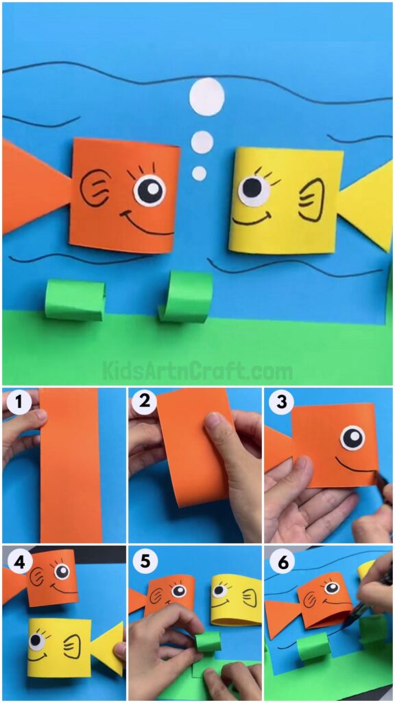 How To Make Cute Paper Fish Craft Tutorial Kids Art & Craft