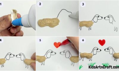 How To Make Dog From Peanut Shell Easy Craft Tutorial