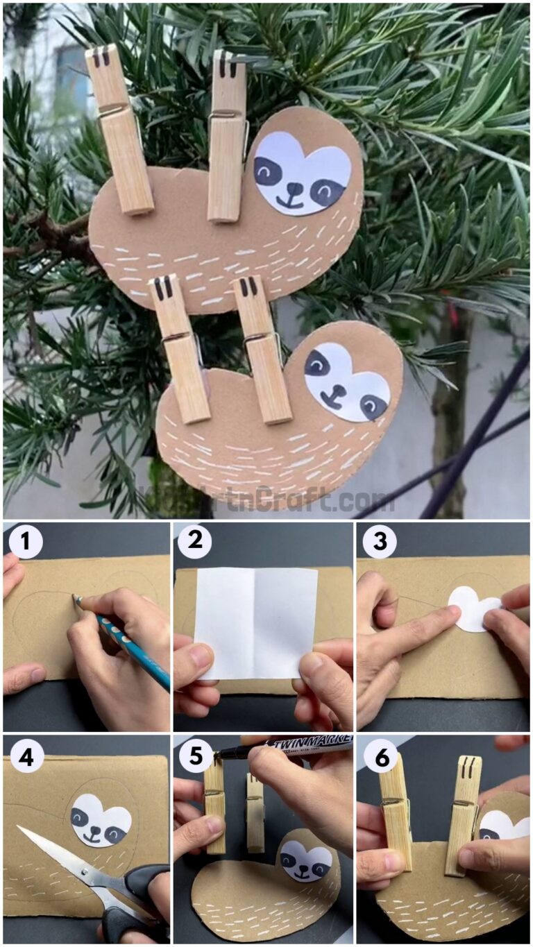 How To Make Hanging Monkey Animal Easy Tutorial for kids Using ...