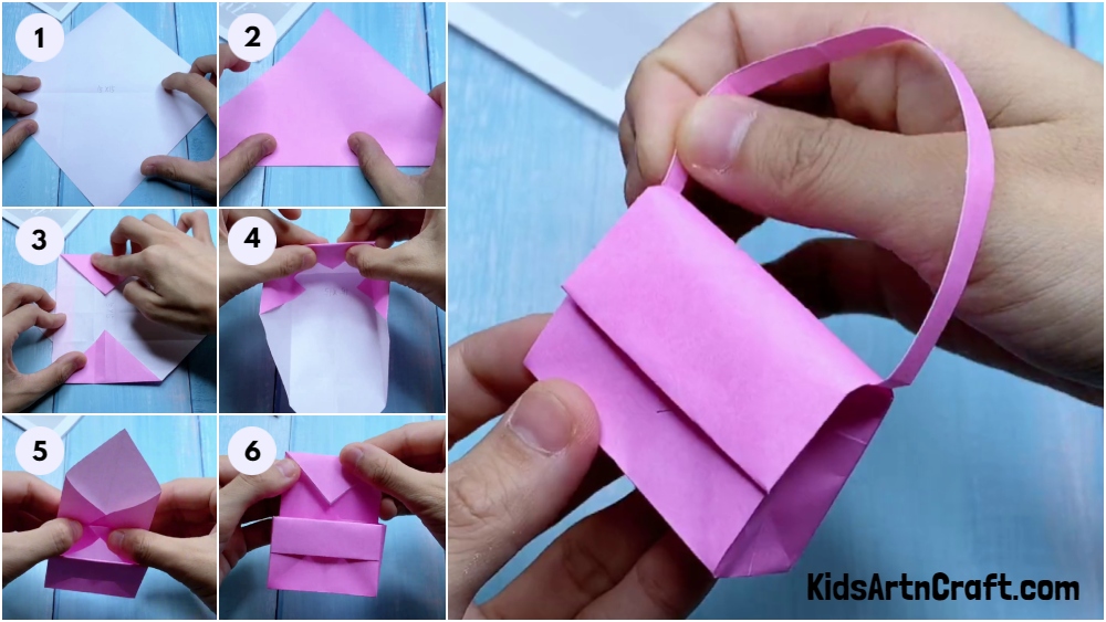 How To Make Mini Origami Paper Bag For Kids