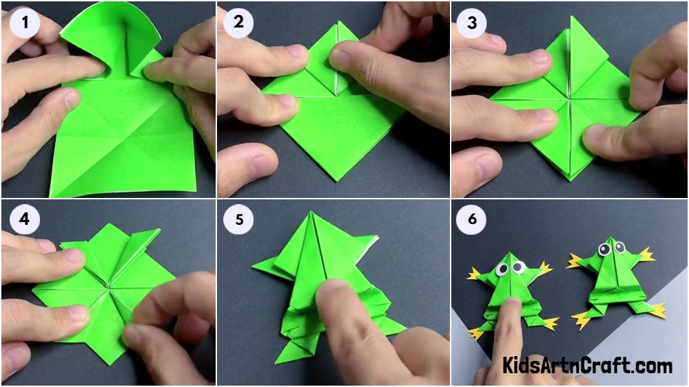 How to Make Origami Paper Frog Step-by-Step Instructions