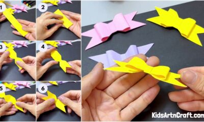 How To Make Paper Bow Easy Tutorial for kids