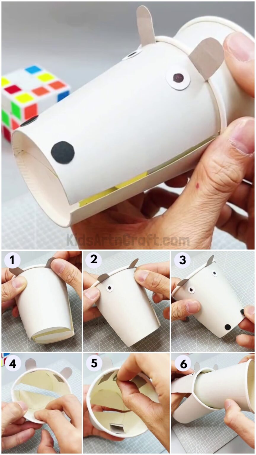 How to Make Paper Cup Animal Craft tutorial for kids - Kids Art & Craft