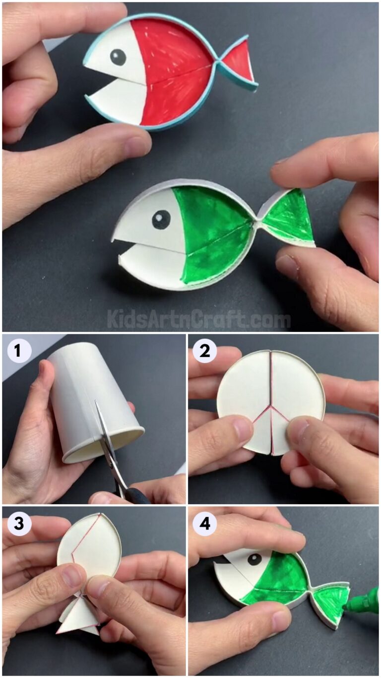 How to Make Paper Cup Fish Craft Kids Art & Craft