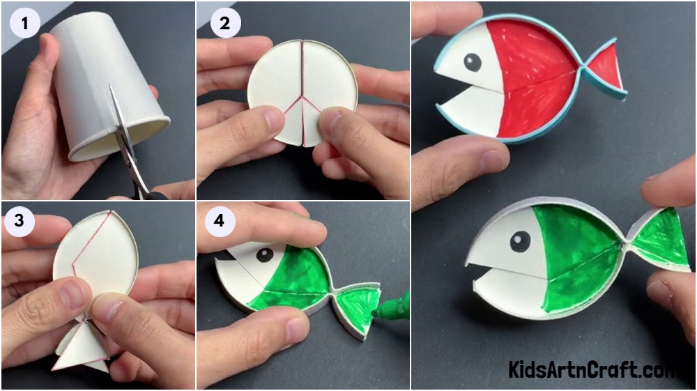 How to make Paper Cup Fish Craft