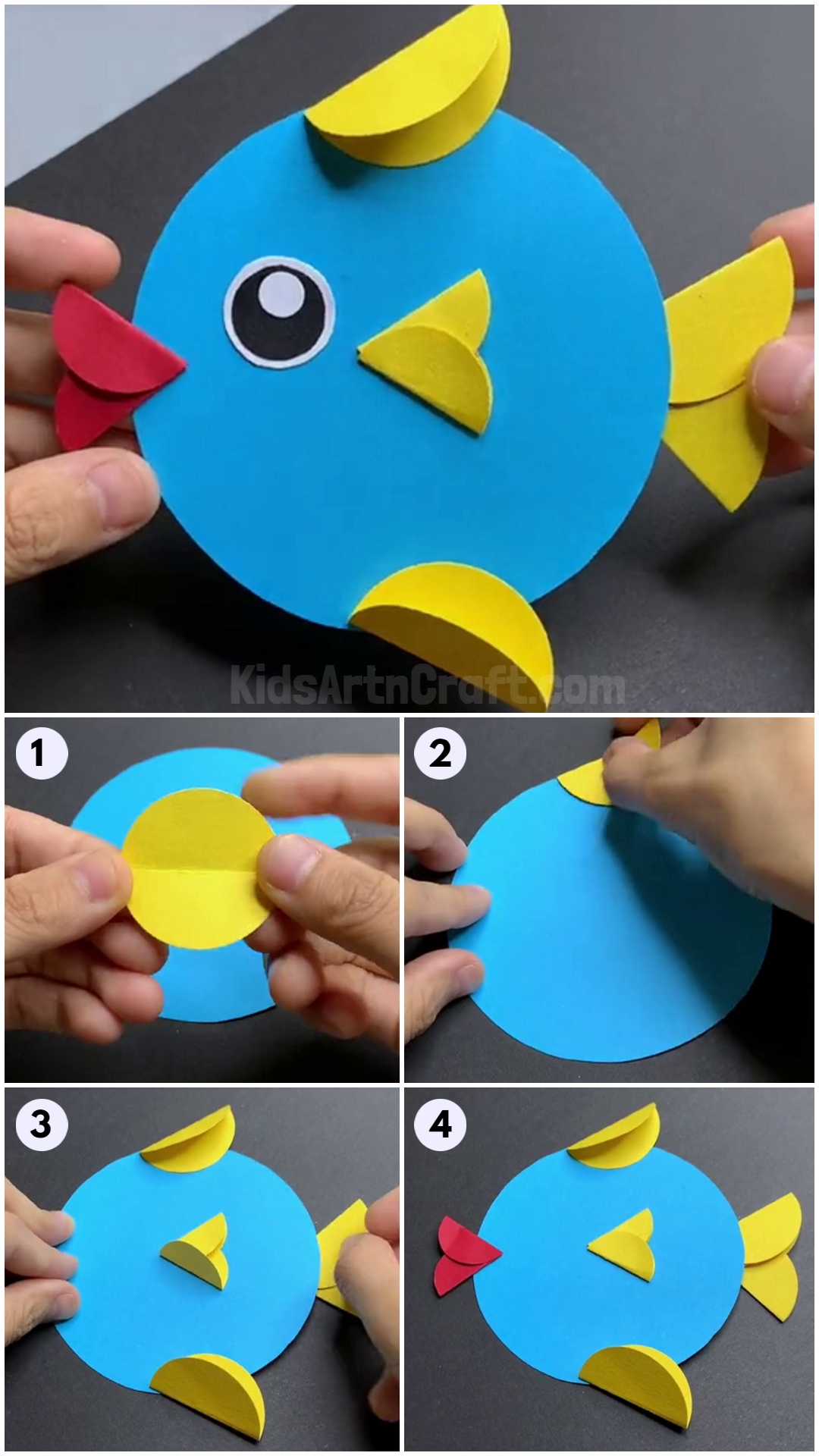 How To Make Paper Fish Craftwork for kids