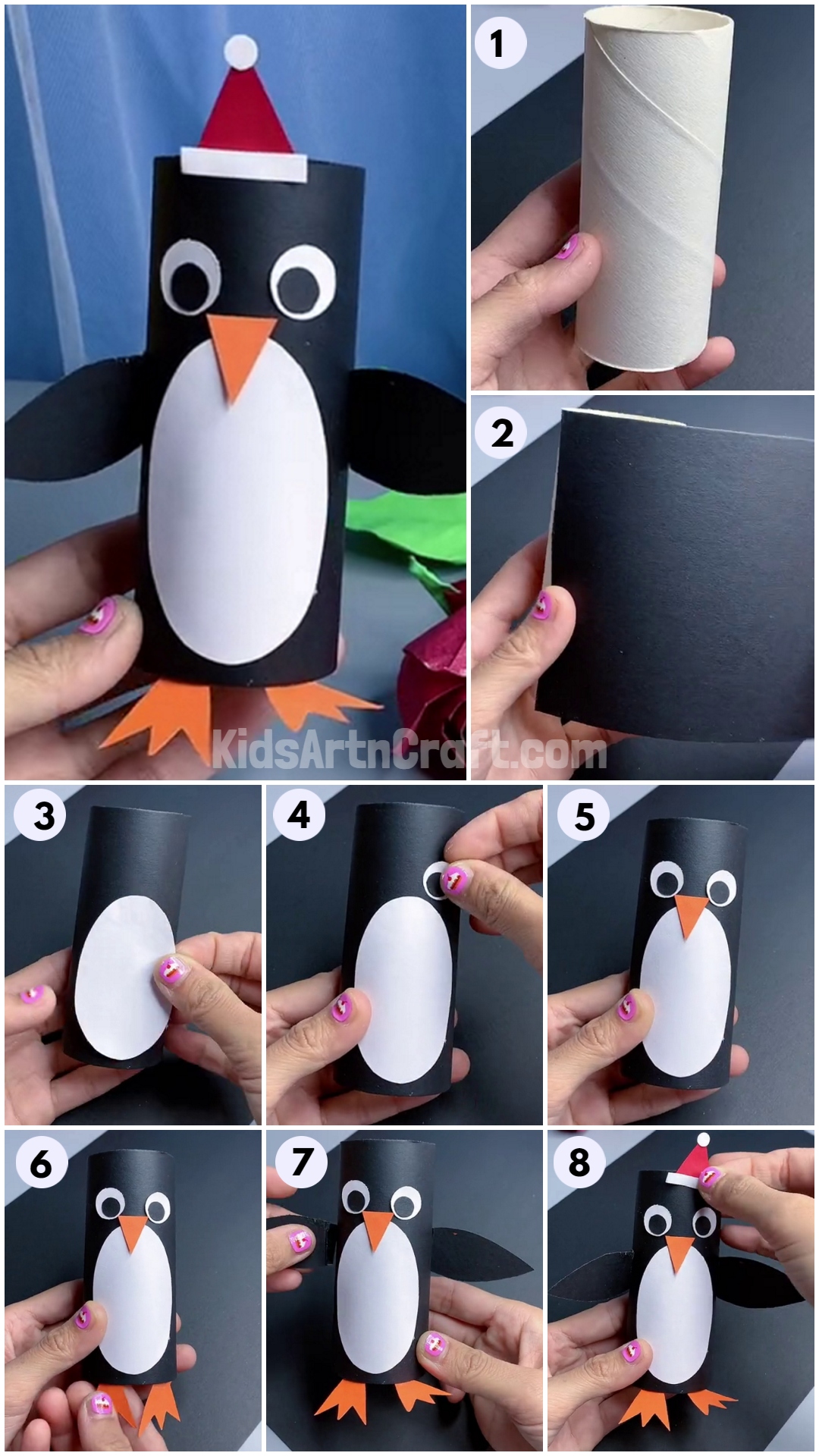 How to Make Paper Penguin Craft For Kids