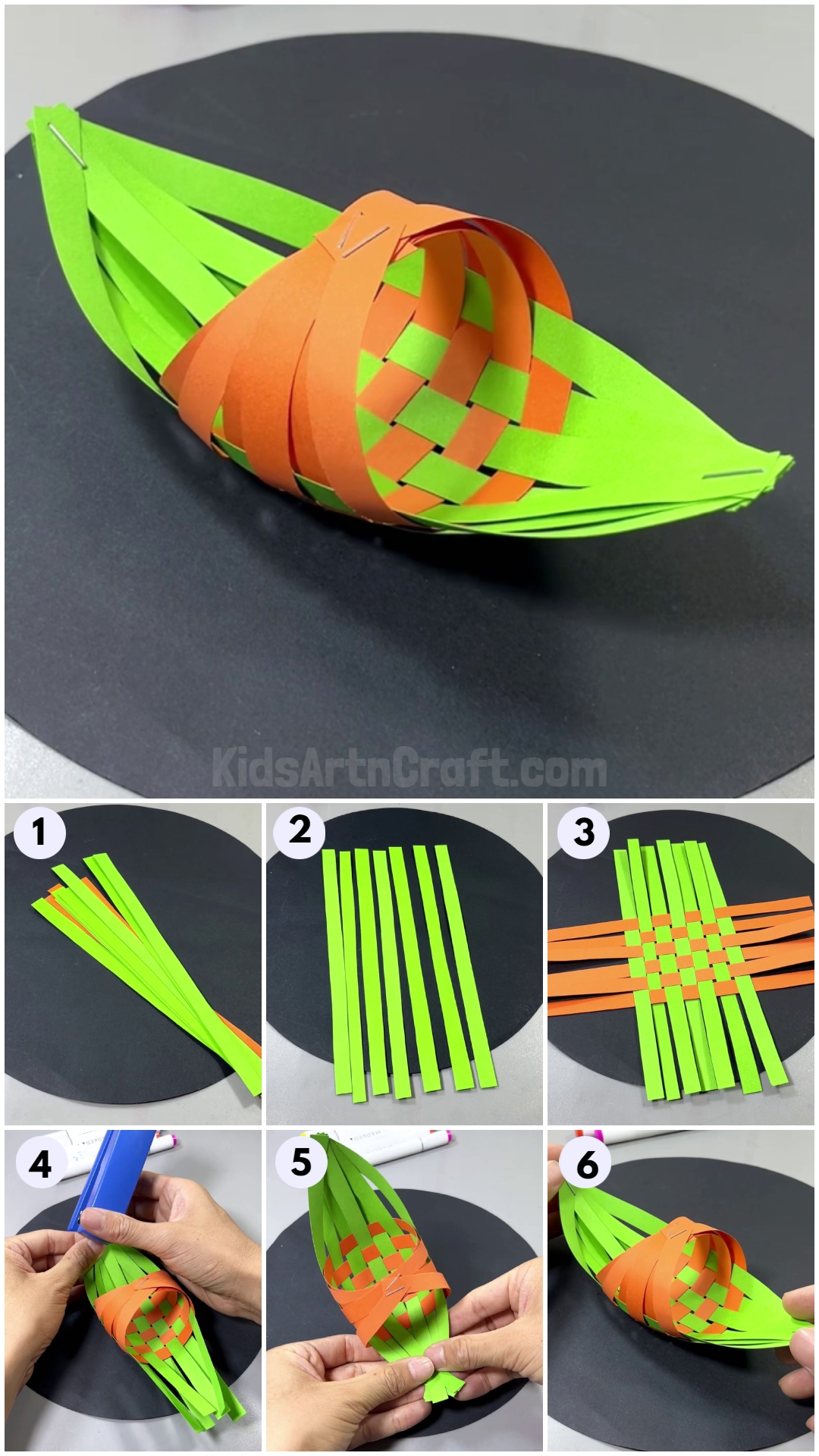 How to make Paper Strips Boat Craft Tutorial For Kids