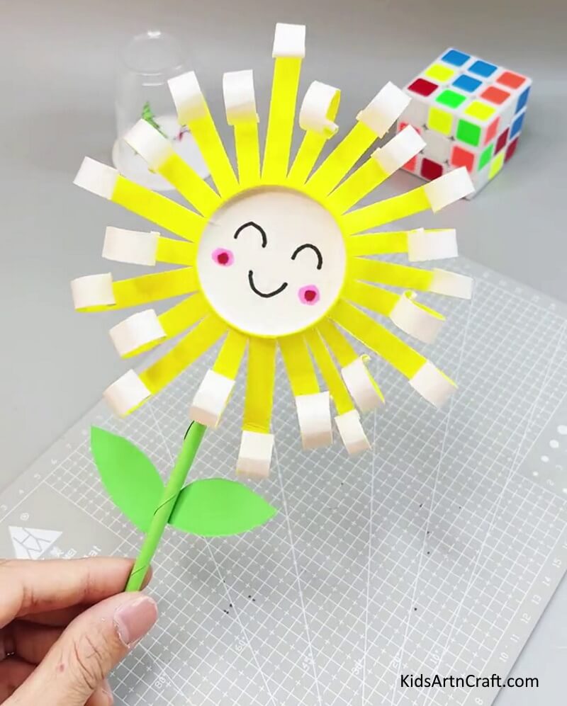 Homemade Paper Sunflower Craft is Now Ready! - Constructing a Sunflower with a Recycled Paper Cup