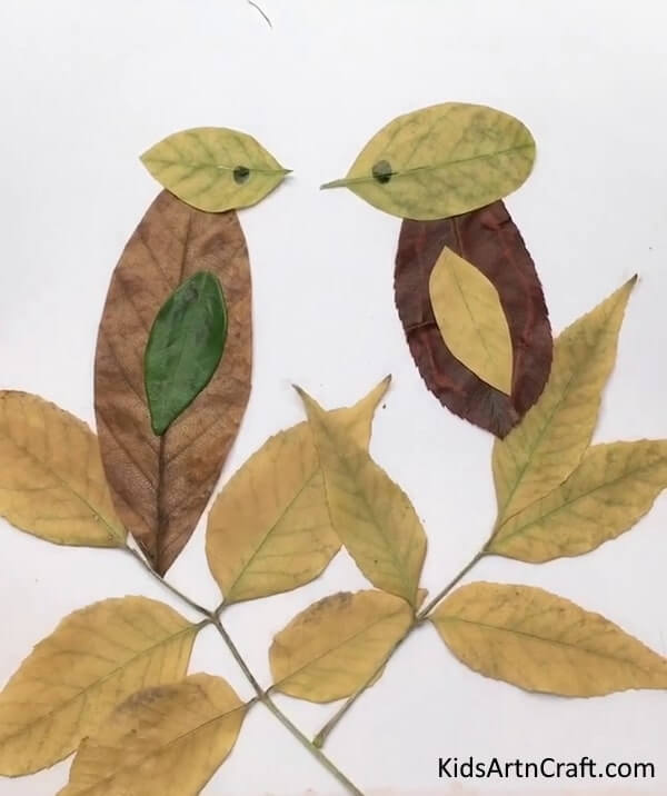 Leaf Birds Art And Craft With Fallen Leaves - Crafting With Leaves - Simple!