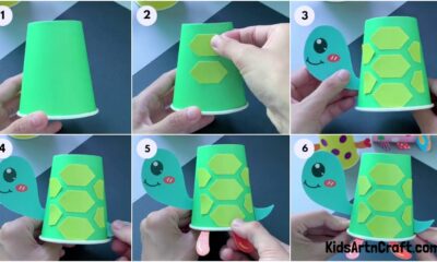 Learn to Make Easy Paper Cup Turtle For Kids