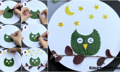 Learn To Make Leaf Owl Easy Tutorial For Kids