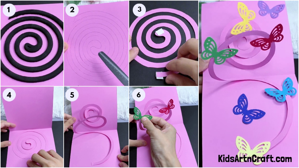Learn To Make Paper Butterfly Craft On Cards