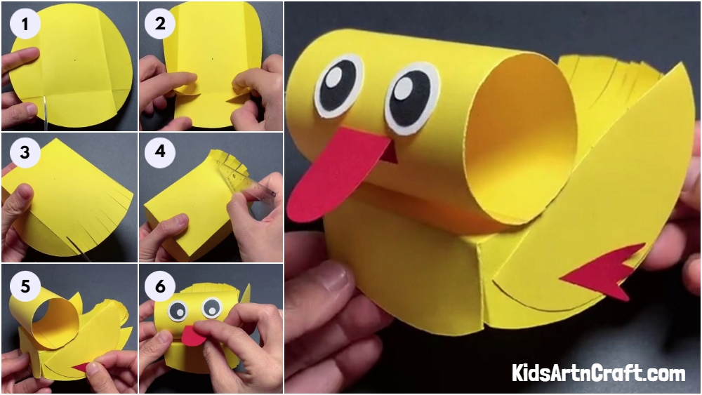 Learn To Make paper duck Craft Tutorial