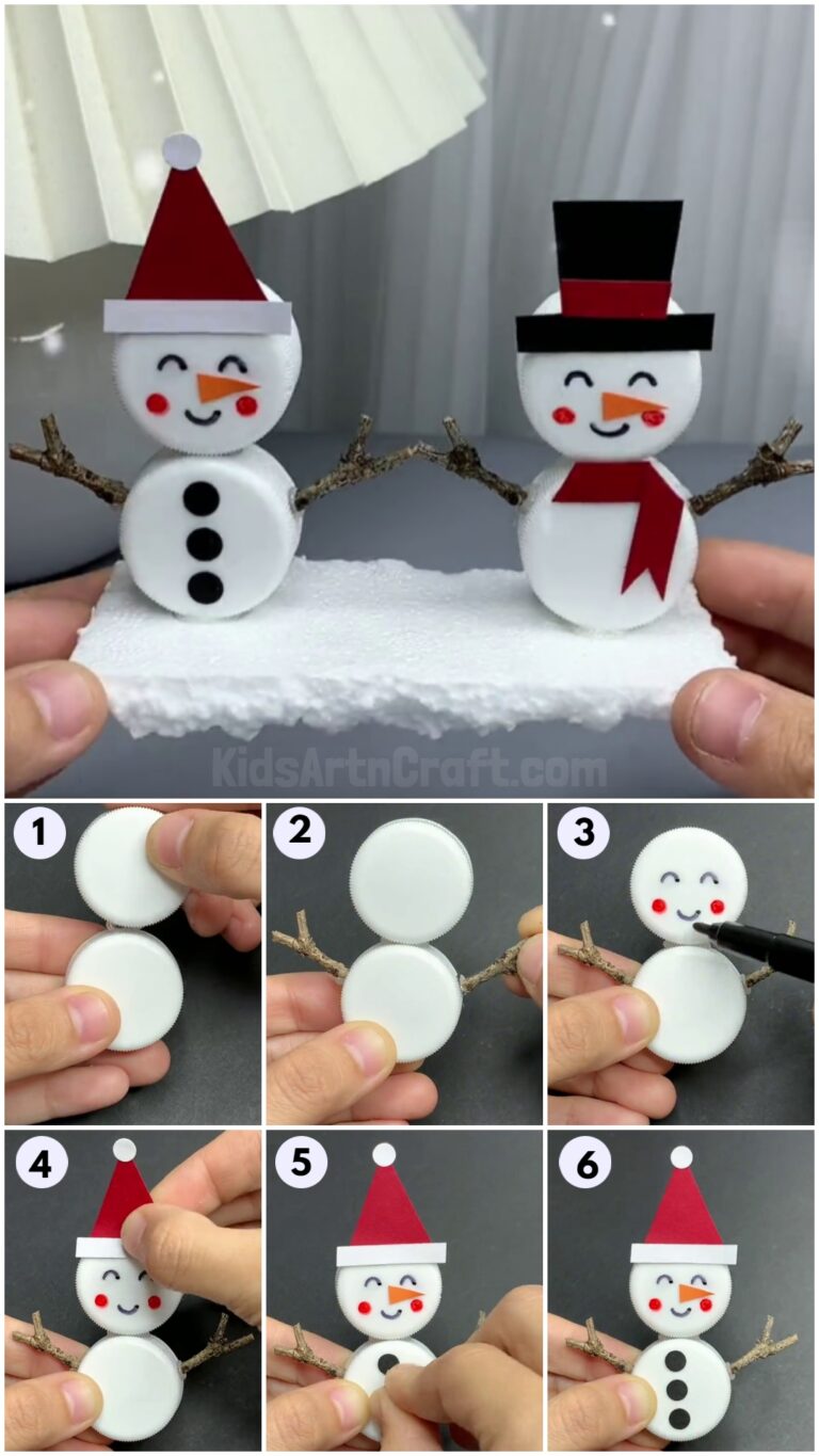 Learn to Make Snowman Tutorial for Kids - Kids Art & Craft