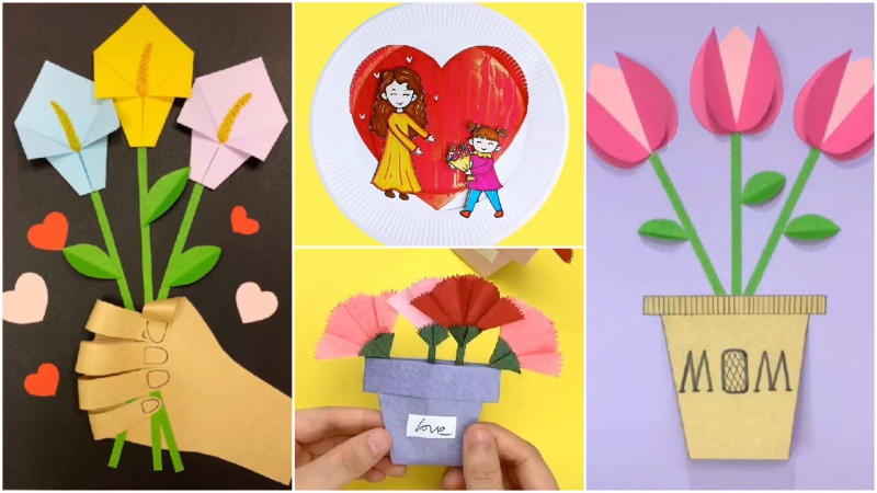 Mother's Day Card Crafts to Make Easy Video Tutorial for Kids