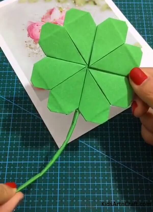 Origami Clover Leaf For Kindergarten