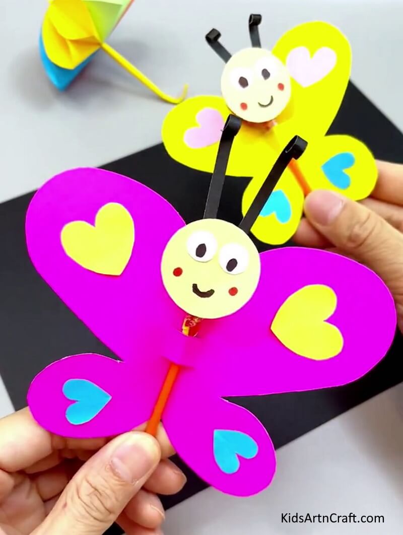 Beautiful Paper Butterfly Craft Is Ready! - How to Make a Paper Butterfly Craft Quickly and Easily for Kids 