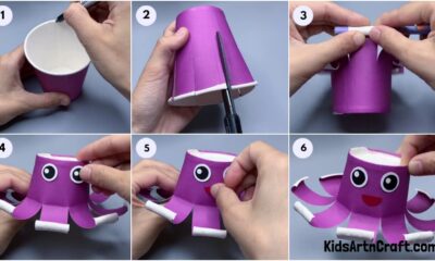Paper Cup Octopus Craft For Kids