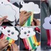 Paper Rainbow Cloud Craft step by step Tutorial