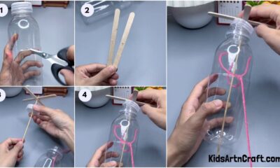 Pinwheel from Popsicle Sticks Easy Tutorial For Kids
