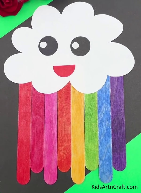Stimulating and Fantastic Crafts: Let Your Imagination Take Off - Popsicle Stick Rainbow Wall Art Piece