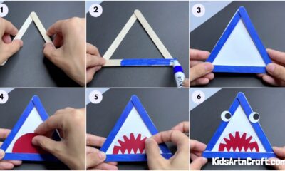 Popsicle Stick Shark Craft Tutorial For Kids