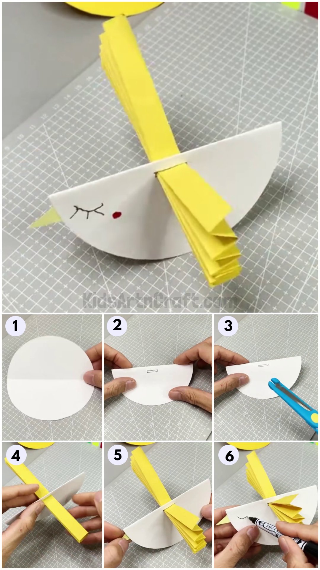 Rocking Paper Bird Craft Tutorials for Kids
