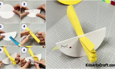 Rocking Paper Bird Craft Tutorials for Kids