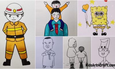 Simple Drawings for Kids with Pencil and Colors