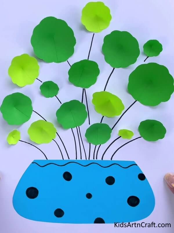 Simple Paper Flower Pot Craft Activity - Home-based paper crafting for children