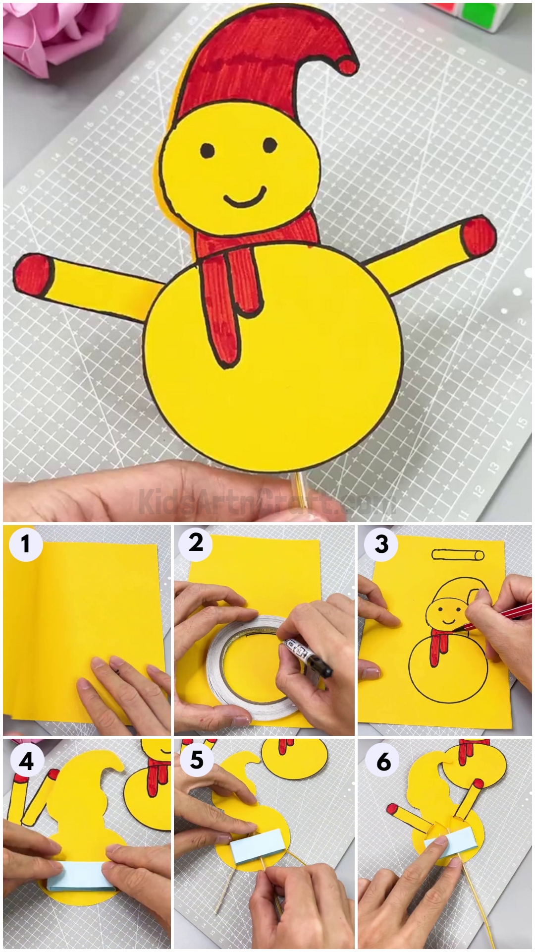 Simple Paper Snowman Craft for Kids