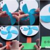 Summer Paper Fan Step by Step Tutorial for Kids
