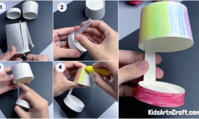 Table Lamp Craft From Paper cup For Kids