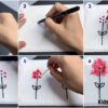 Tissue Paper Flower Artwork For Kids
