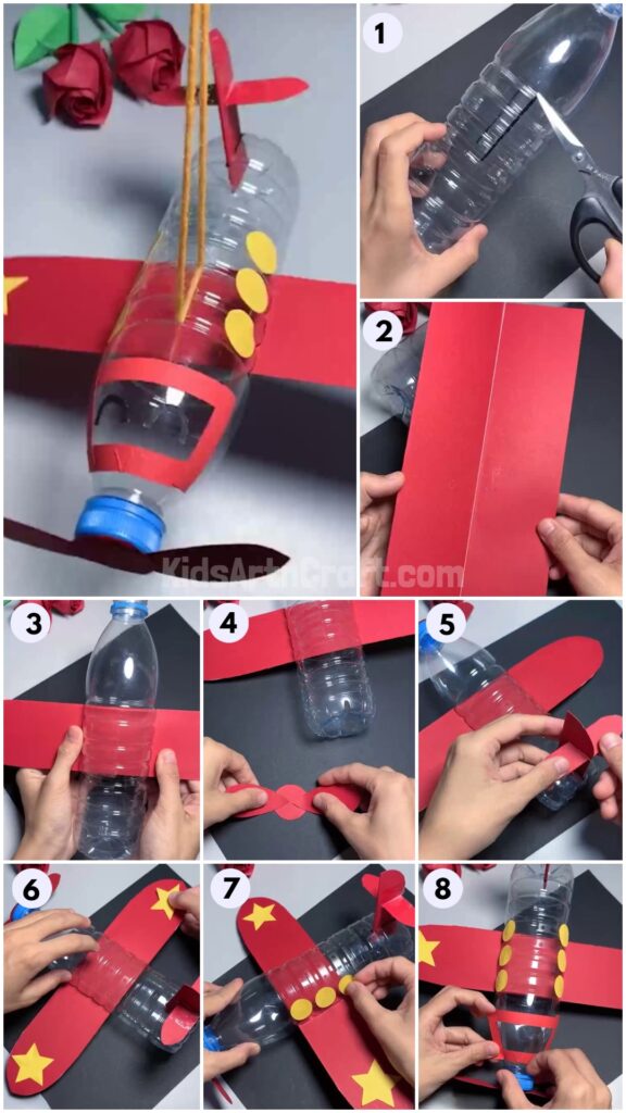 Water Bottle Airplane Tutorial for Kids Kids Art & Craft