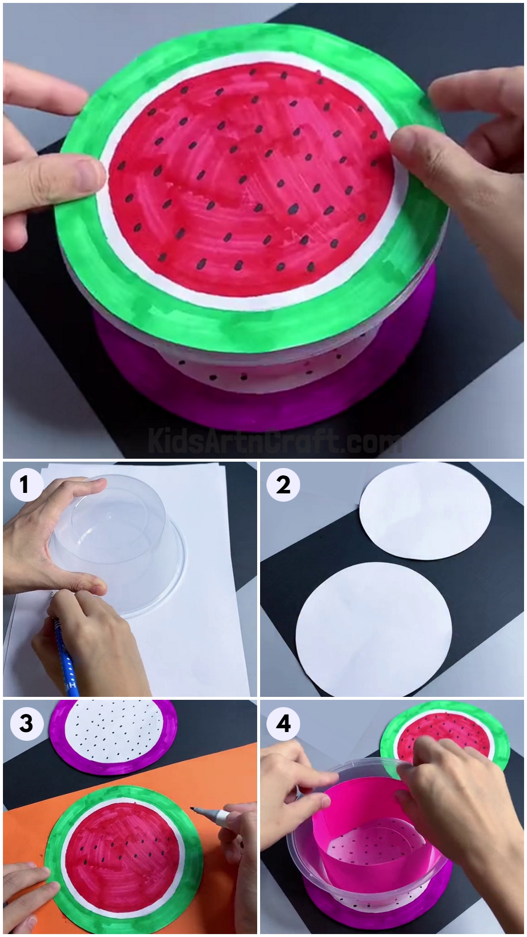 Watermelon Crafts For Kids Easy Tutorial